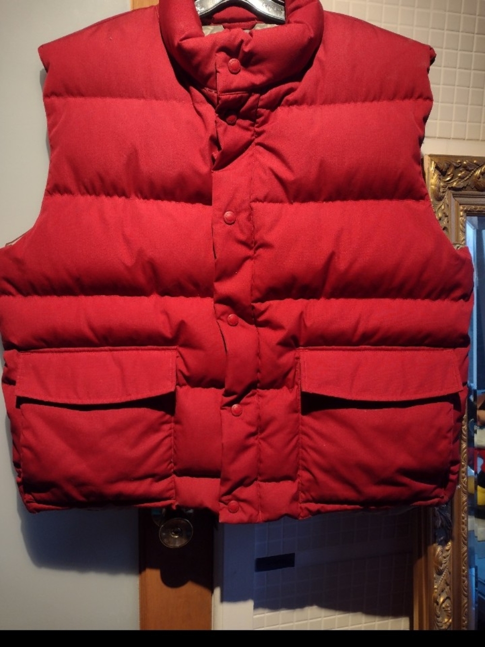 Cabela's Red Puffer Down Vest